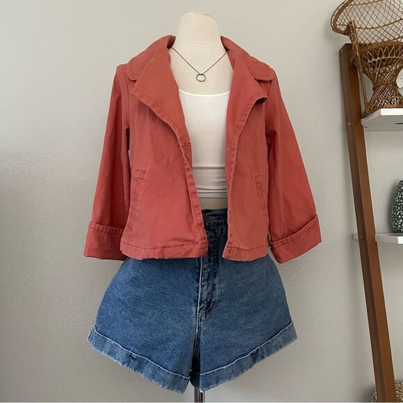 Orange One Button Jacket - Picture 3 of 5